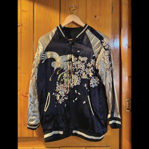 Zara reversible silkembroidered bomber jacket